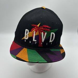BLVD Supply Snapback Adjustable Black Hat Cap